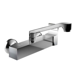 خلاط مطبخ أكوا AQ-2 معلق (حائطى - يثبت على الحائط) بقنطرة علوية بمقبض واحد اللون كروم من سفنكس عبده حنفيه