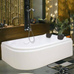 ( طلب مسبق ) بانيو جاكوزى هاواى 180 × 120 سم نظام 2 موتور 8 جيت مياه و 16 جيت هواء كروم بالطابق والفايظ والجوانب والشاسيه من الطيب