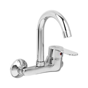 خلاط مطبخ حائطى دايموند معلق قنطرة علوية يد واحدة بلاستيك اللون كروم من دايموند