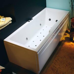 ( طلب مسبق ) بانيو جاكوزى لاجون 170 × 70 سم نظام 1 موتور 8 جيت مياه كروم بالطابق والفايظ والجوانب والشاسيه من ديورافيت