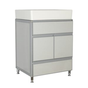 وحدة الوميتال ارضي Uni 60 GR مقاس 60 سم بالحوض ساني بيور اللون جراى من يوني ميتال