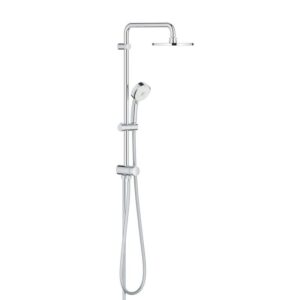 ( طلب مسبق ) عامود دش 2 × 1 تيمبستا كوزموبوليتان 200 سيستم 27394002 الطاسة 20 سم 2 نظام والسماعة 10 سم وخرطوم حرارى 150سم اللون كروم من جروهى