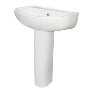 حوض نوسو 55 × 44 سم بالعامود الطويل وطقم التثبيت من ميكافيت