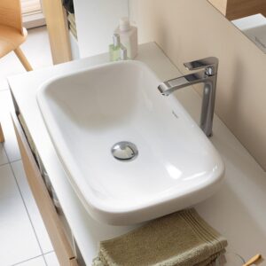 حوض فوق الرخامة ديورافيت ديوراستايل 0349600000 مقاس 60 سم ابيض شامل مجموعة التثبيت