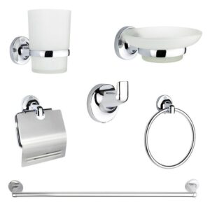 طقم اكسسوارات دريم DR 3200 C كروم عدد 6 قطع استانلس ستيل