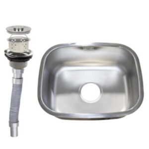 ( طلب مسبق ) حوض مطبخ موديل K450 ستانلس مقاس 45 × 40 سم سُمك 1 مم بعمق 20 سم بفلتر حاجز للشوائب بصرف مقاس 3 بوصة من كور ايجى