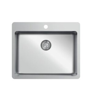 حلة - حوض مطبخ LP 600 هاند ميد ستانلس المقاس 50 × 60 سم سٌمك 1 مم بفتحة للخلاط بالصرف 3 بوصة منتج مستورد تركى من ليتو